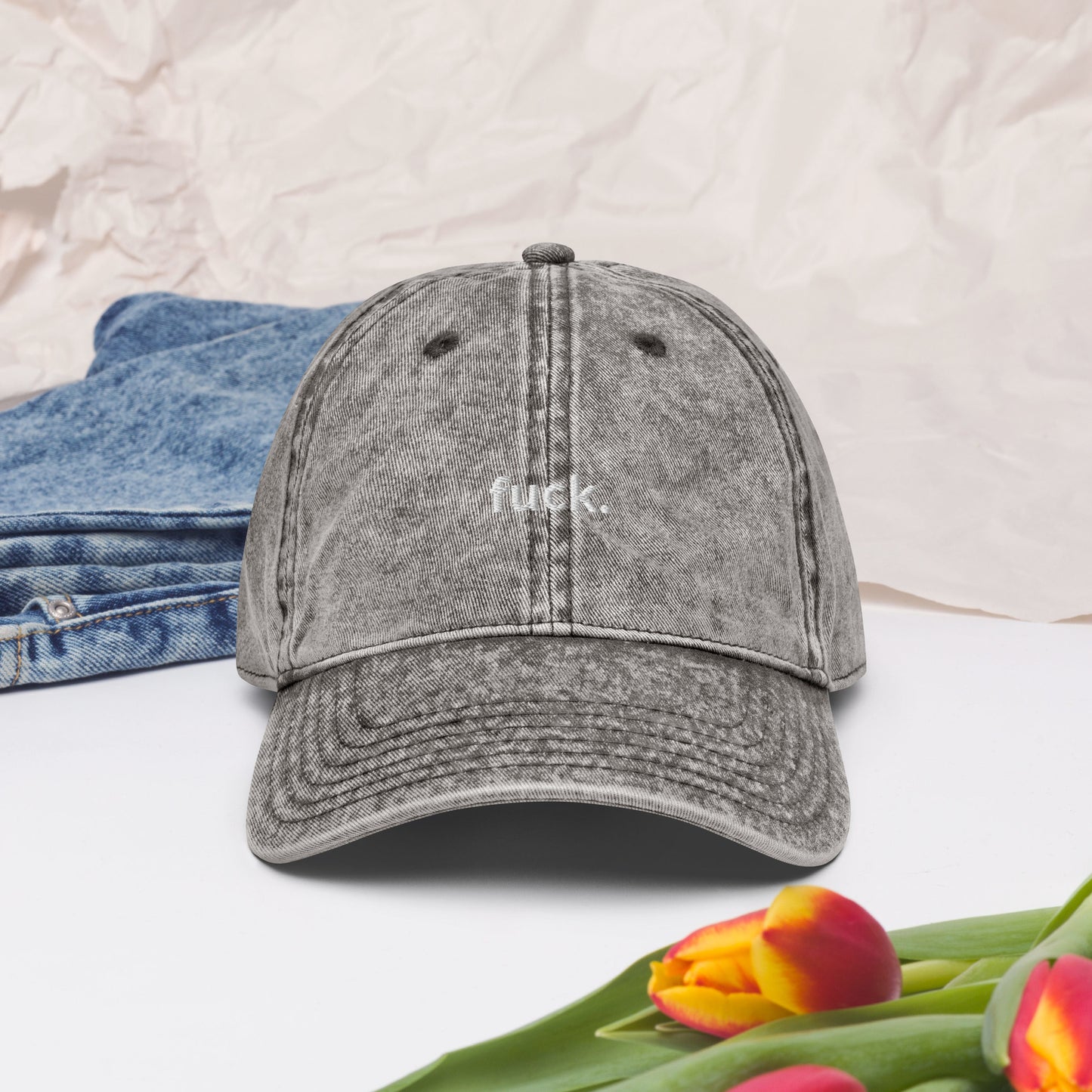 Fuck Vintage Cotton Twill Cap