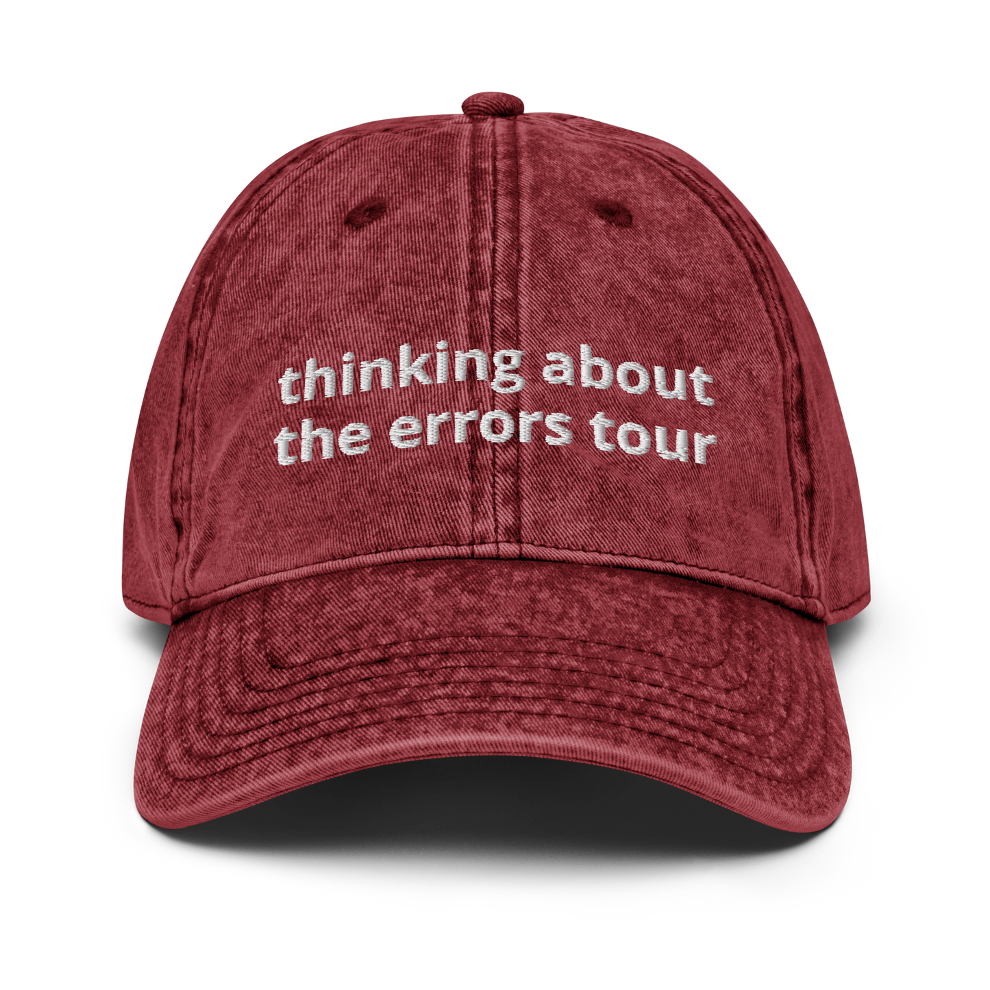 Thinking About The Errors Tour Vintage Cotton Twill Cap