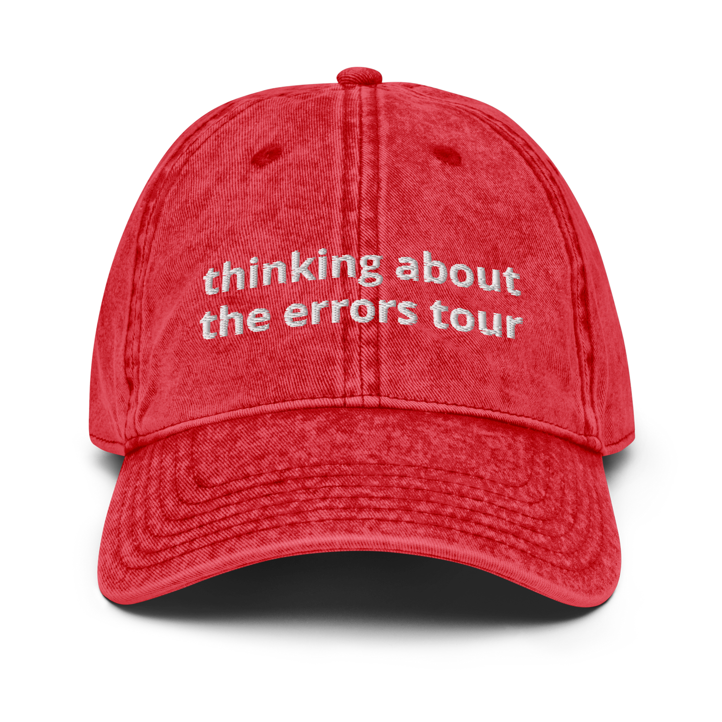 Thinking About The Errors Tour Vintage Cotton Twill Cap