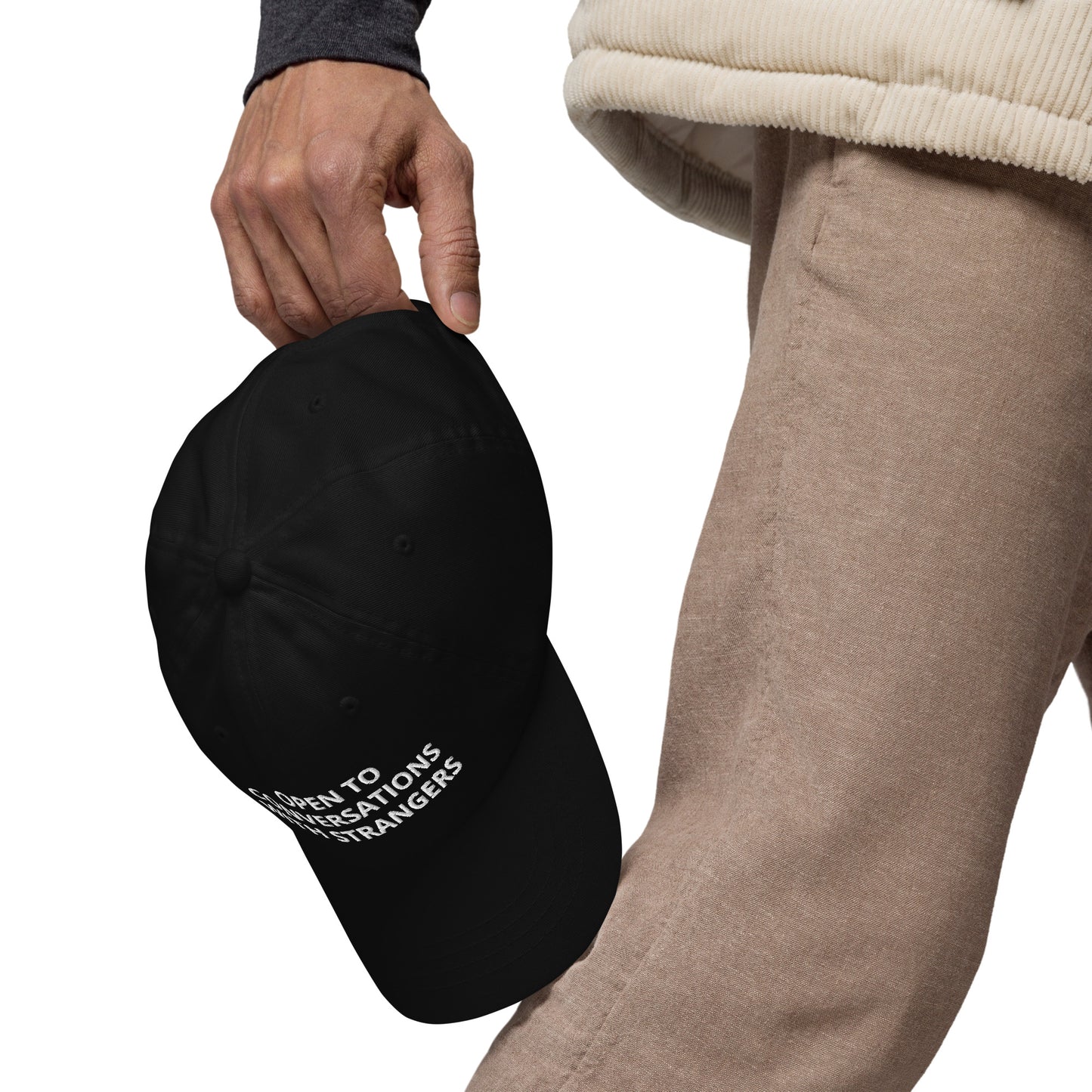 Open To Conversations With Strangers Baseball Cap