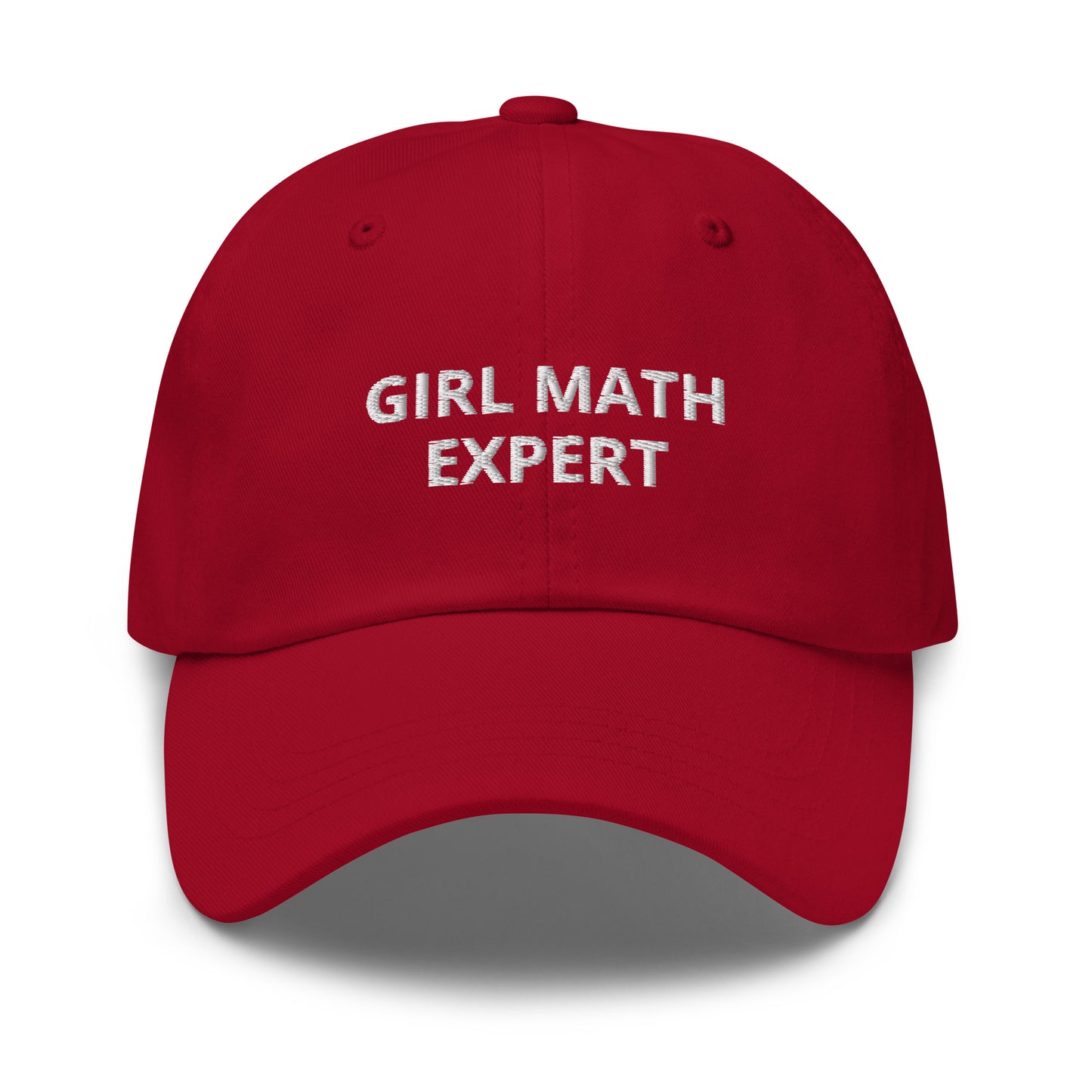 Girl Math Expert Baseball Cap