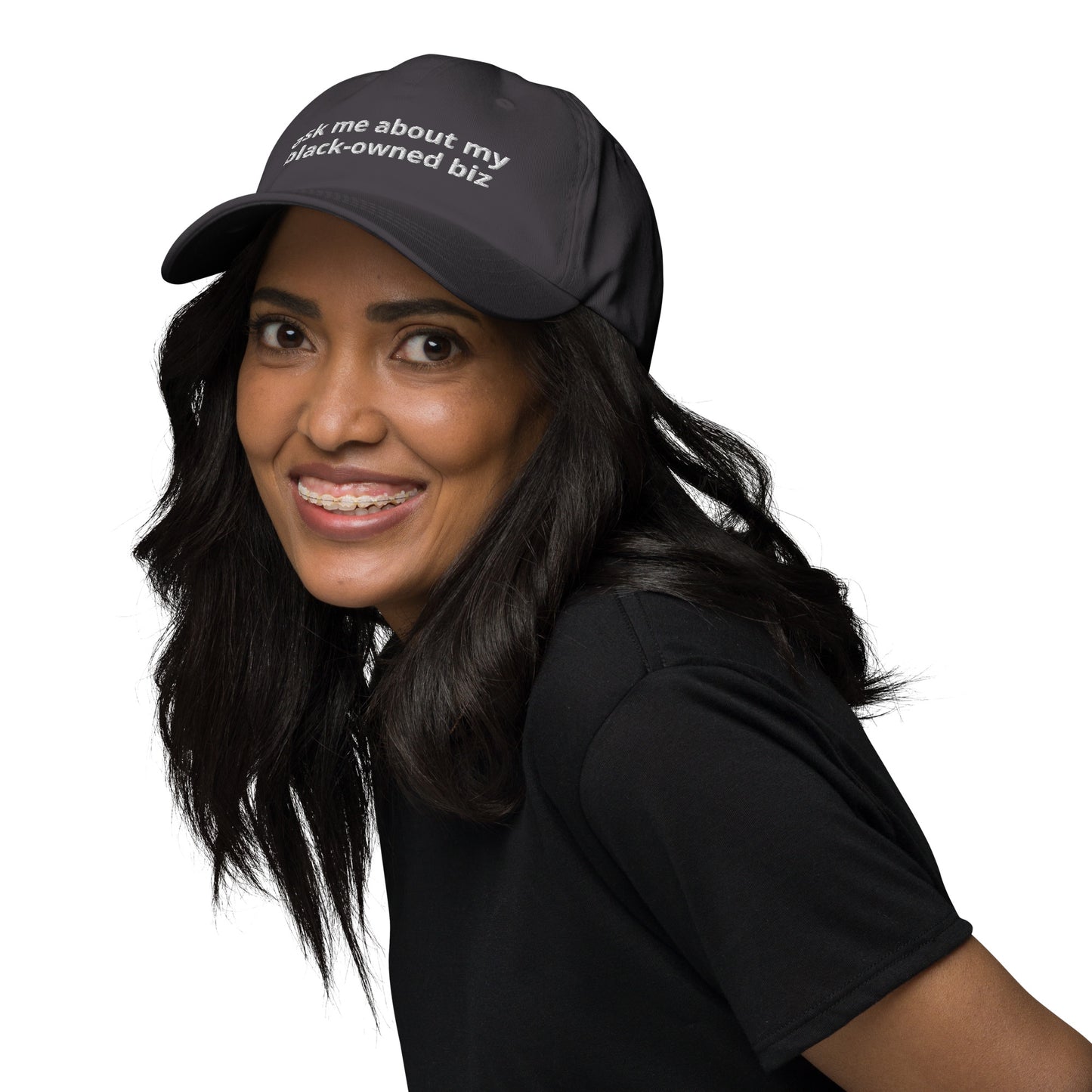 Ask Me About My Black-Owned Biz Baseball Cap