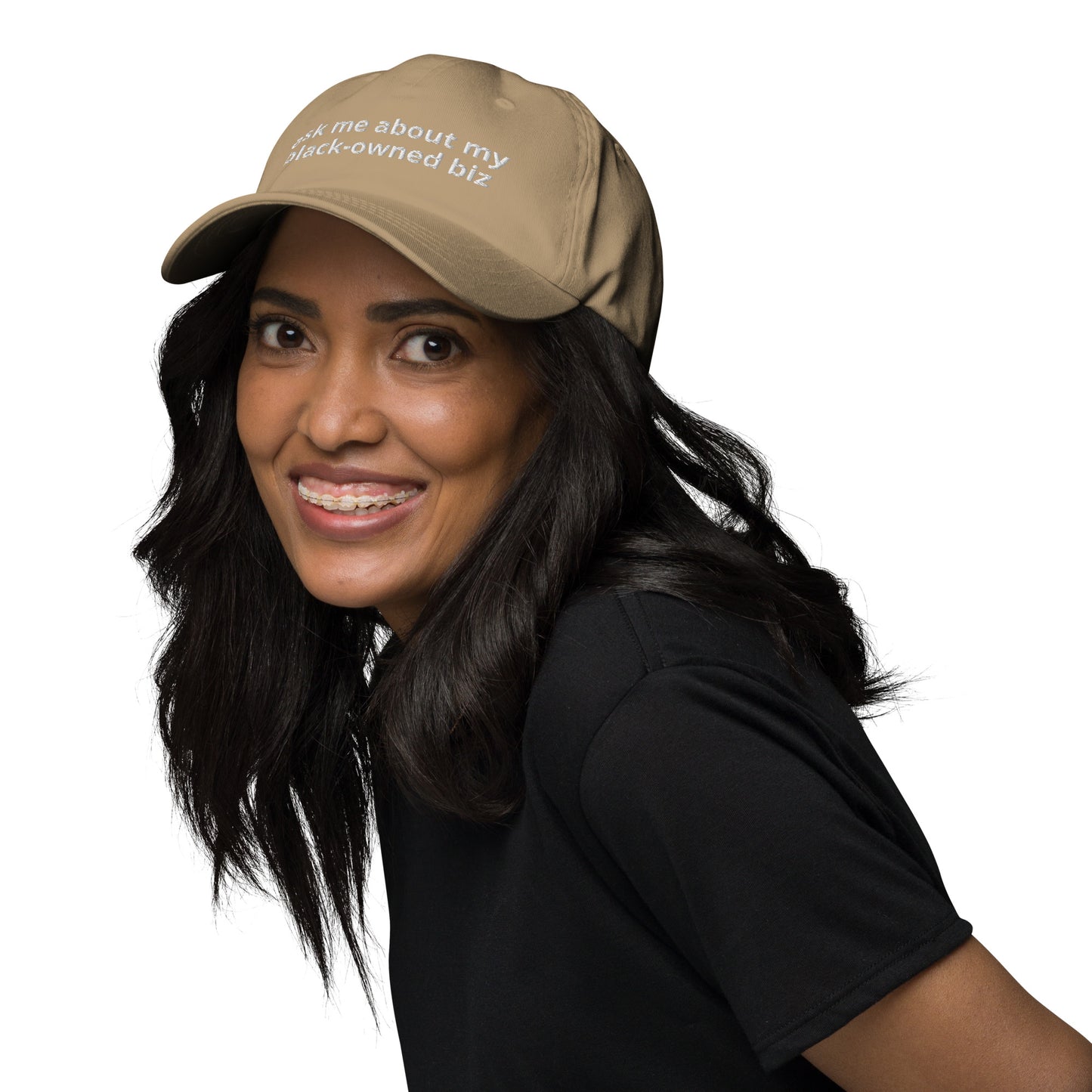 Ask Me About My Black-Owned Biz Baseball Cap