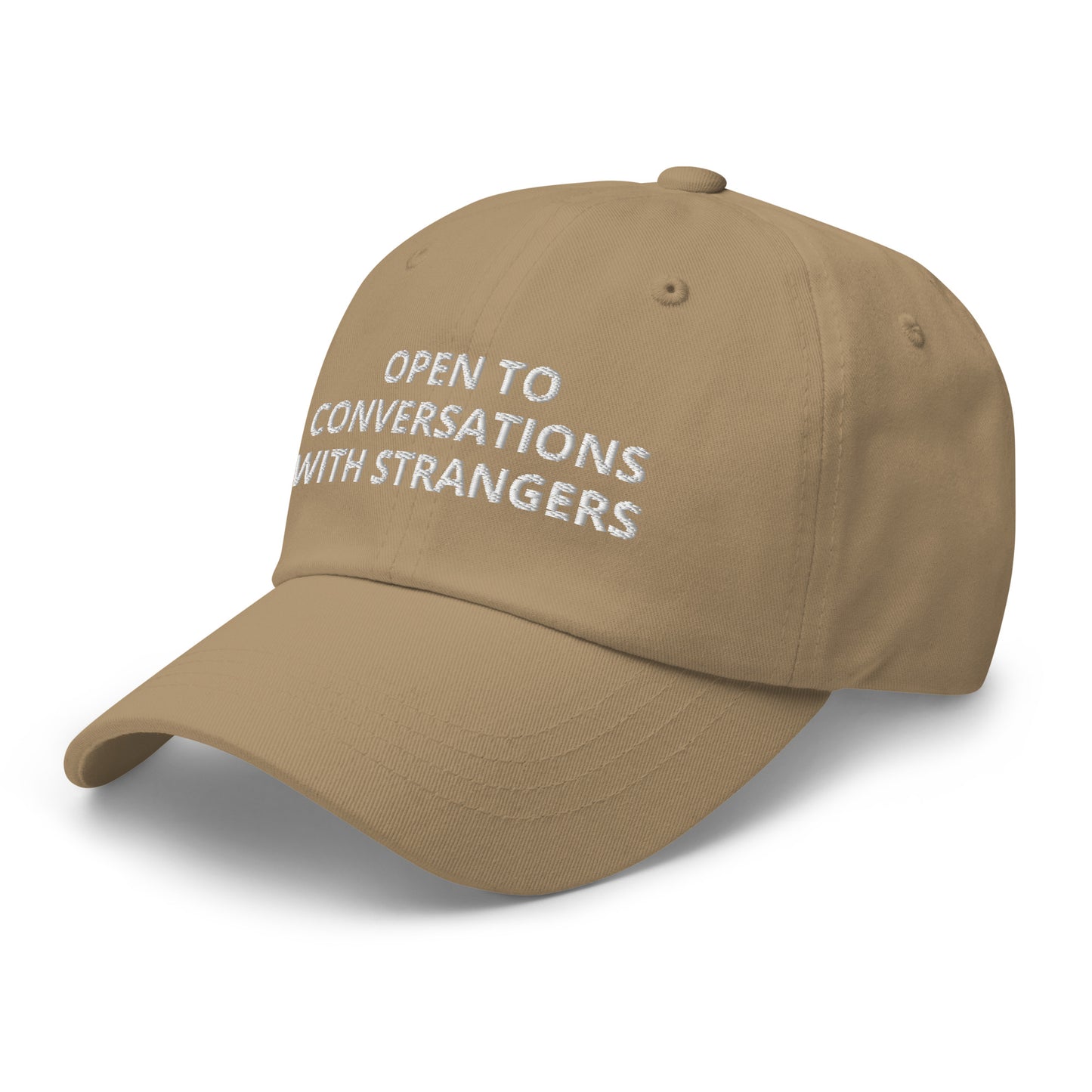 Open To Conversations With Strangers Baseball Cap