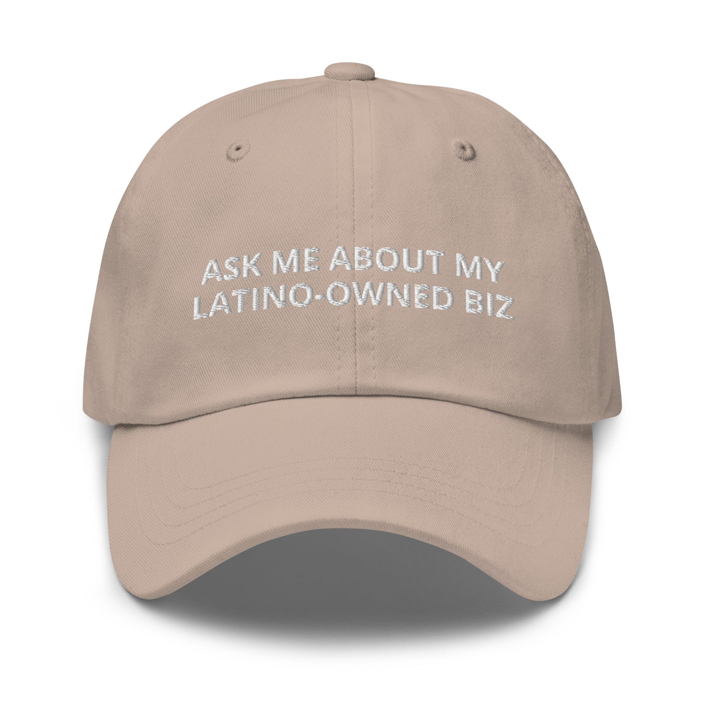 Ask Me About My Latino-Owned Business Baseball Cap