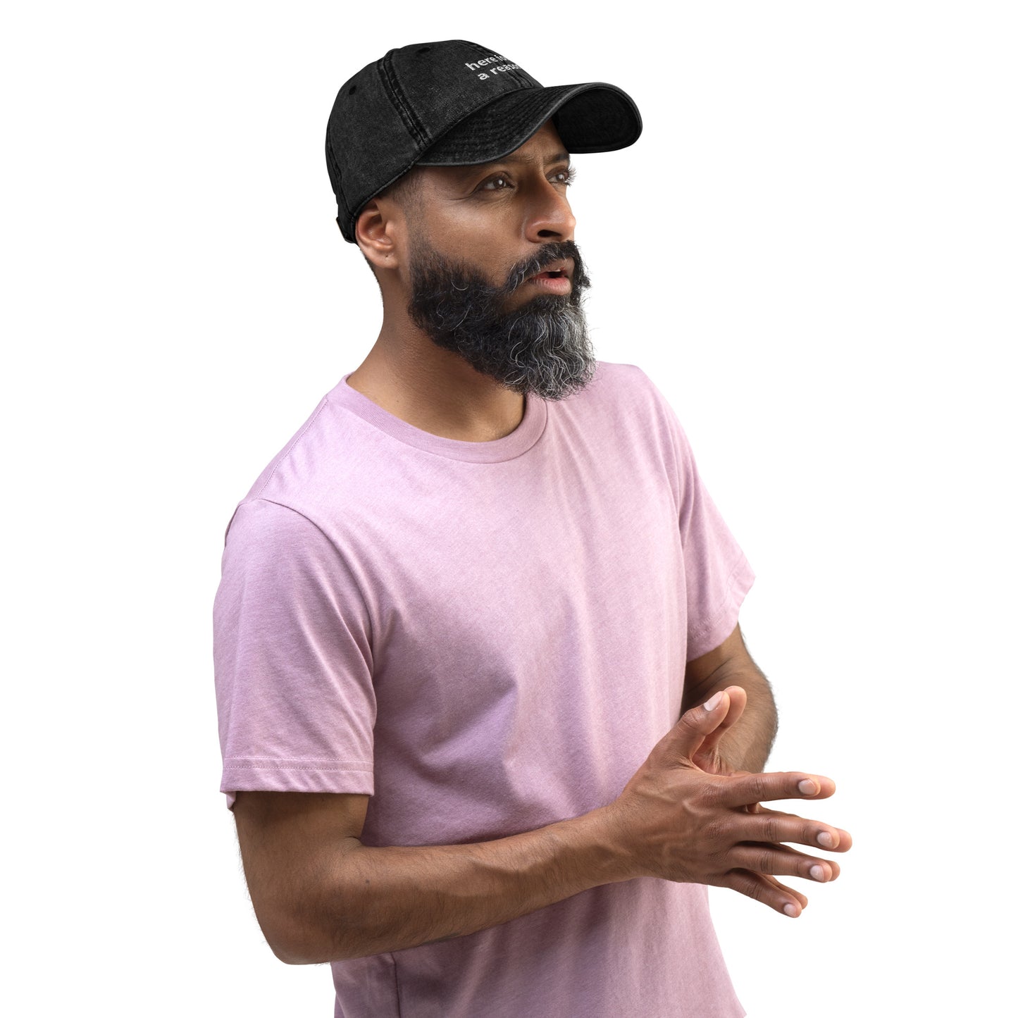Here For A Reason Vintage Cotton Twill Cap