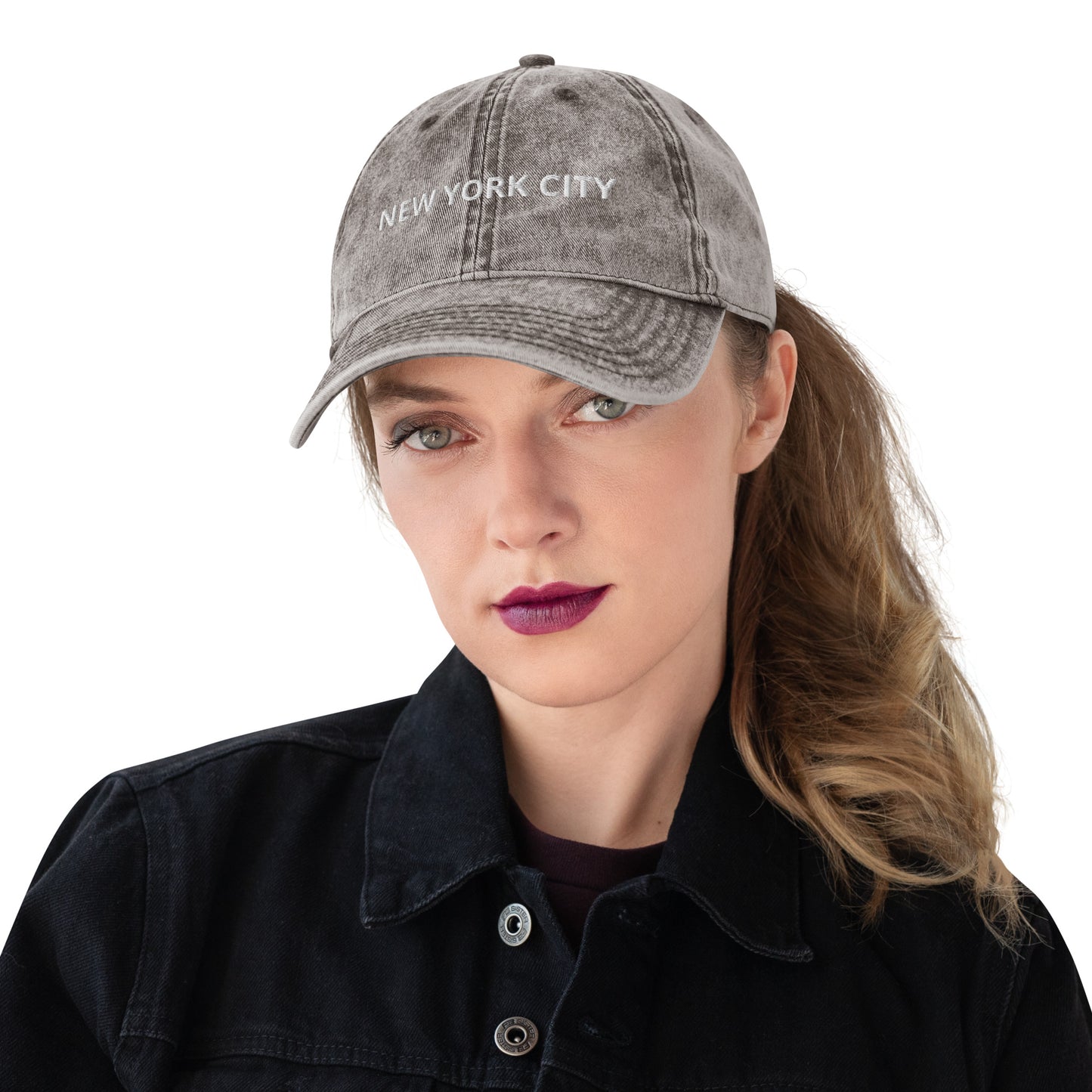 New York Vintage Cotton Twill Cap